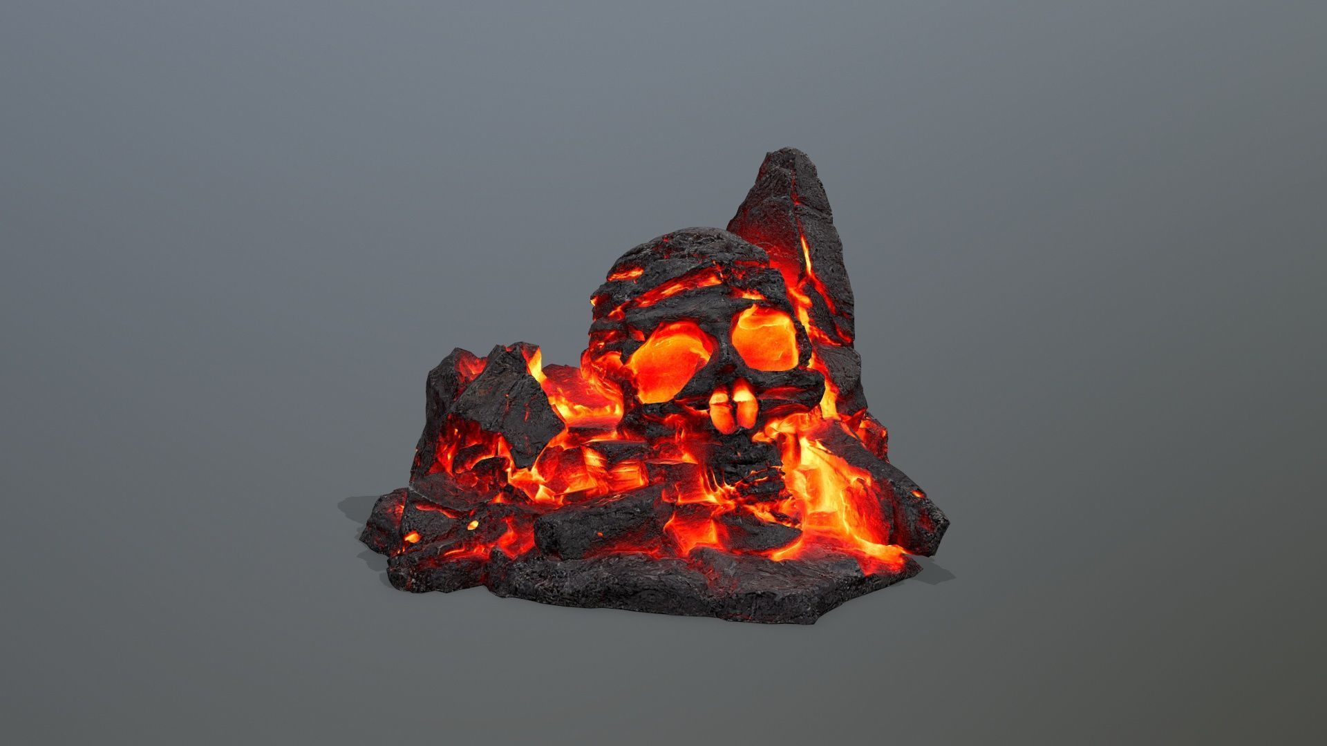 Skull Rock Low-poly 3D model_13