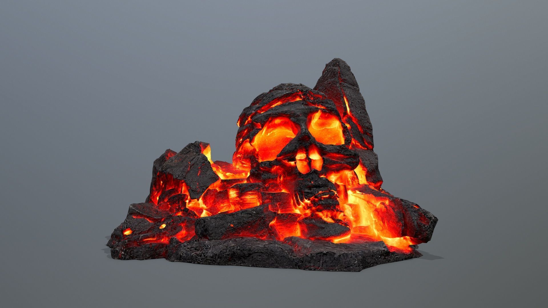 Skull Rock Low-poly 3D model_1