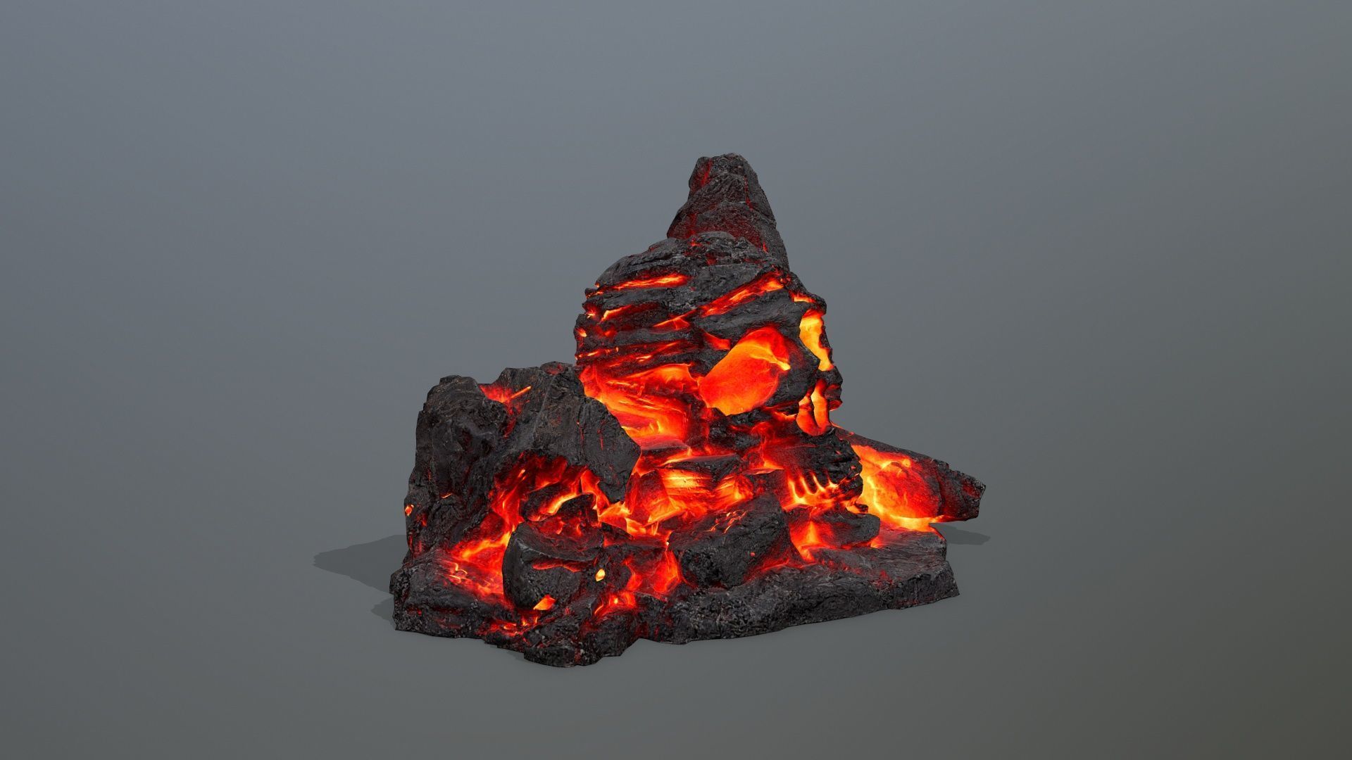 Skull Rock Low-poly 3D model_12