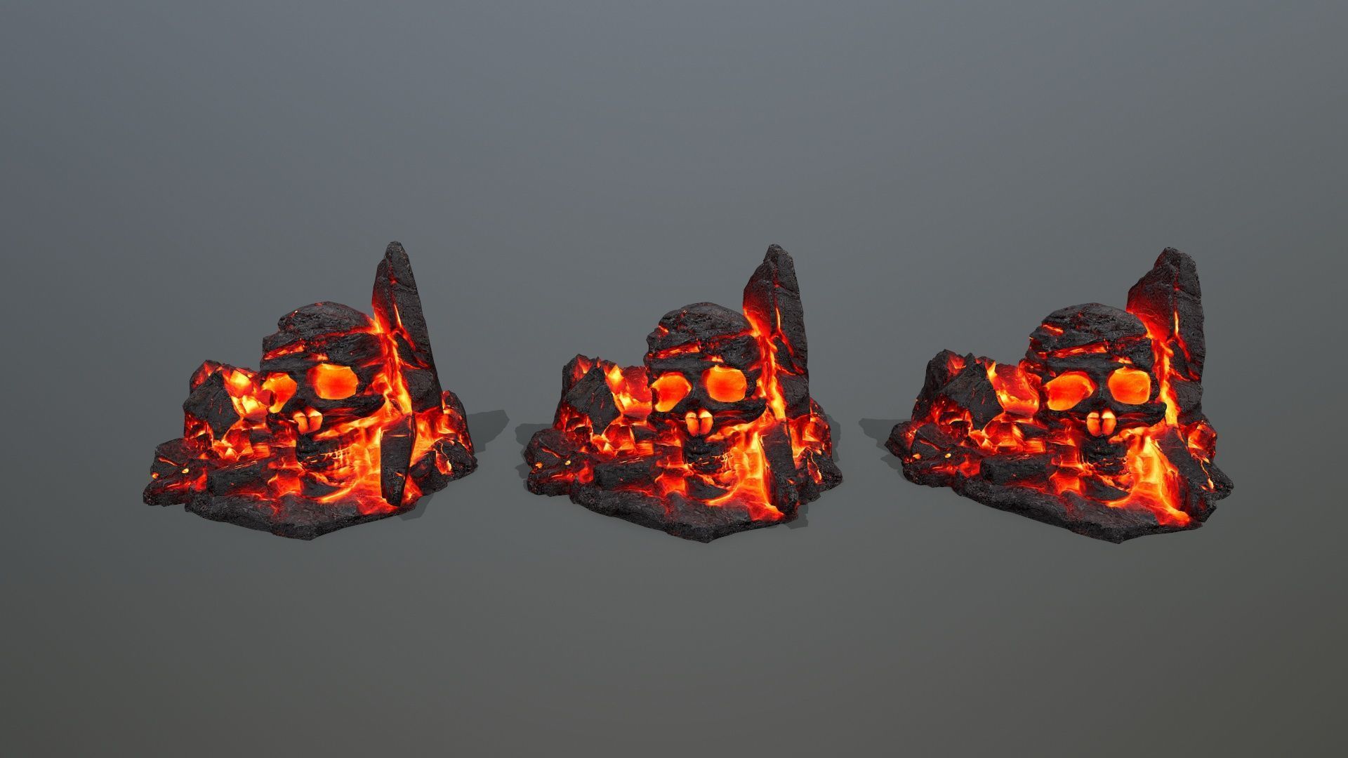 Skull Rock Low-poly 3D model_15