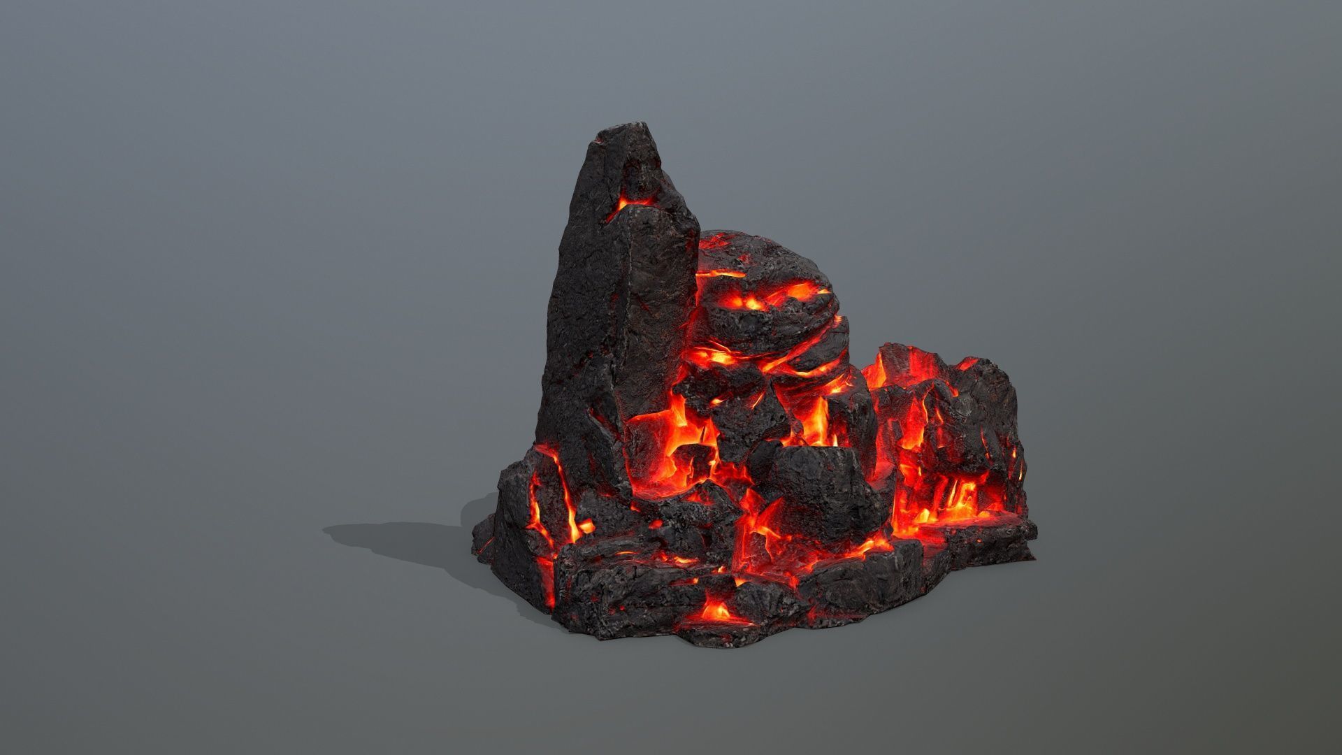 Skull Rock Low-poly 3D model_8
