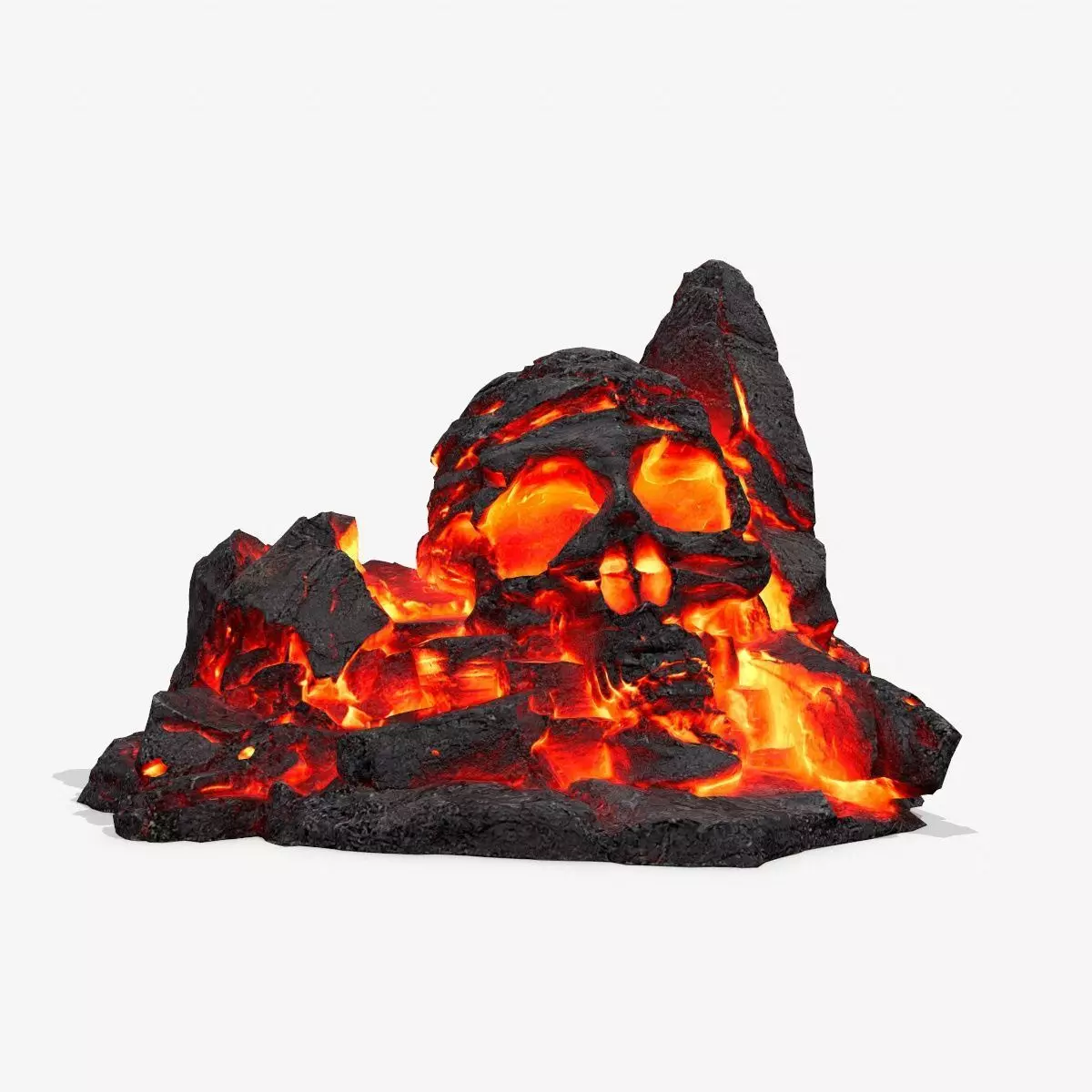 Skull Rock Low-poly 3D model_0
