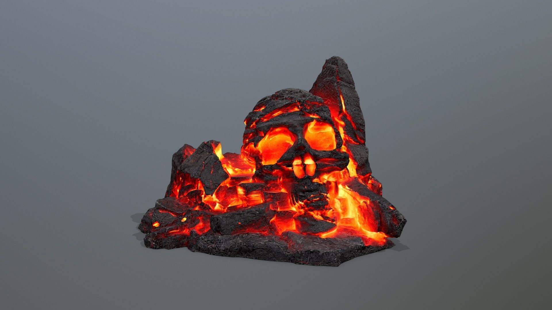 Skull Rock Low-poly 3D model_2