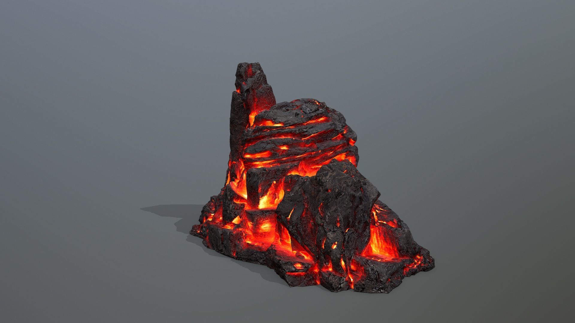 Skull Rock Low-poly 3D model_10