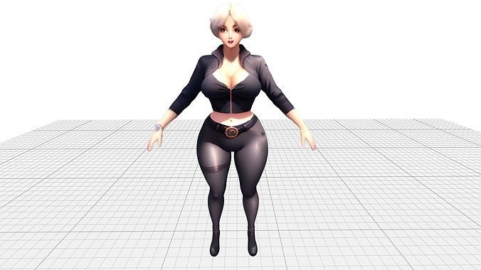 Nova the Futuristic Femme Fatale Low-poly 3D model
