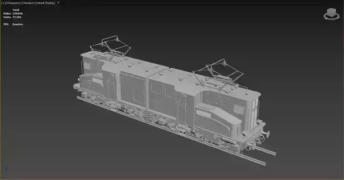 3D model of an electric locomotive