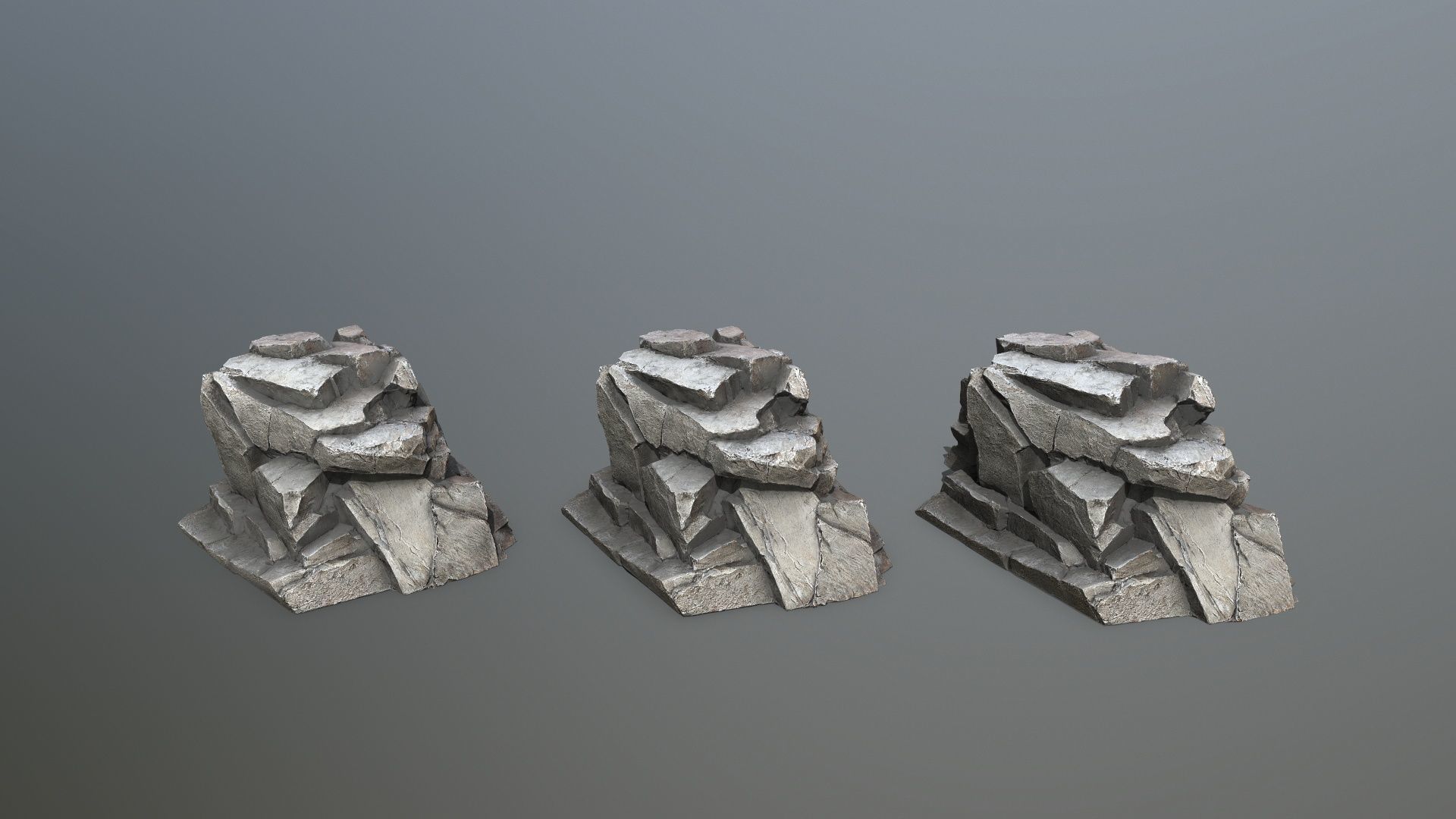 desert rocks Low-poly 3D model_14