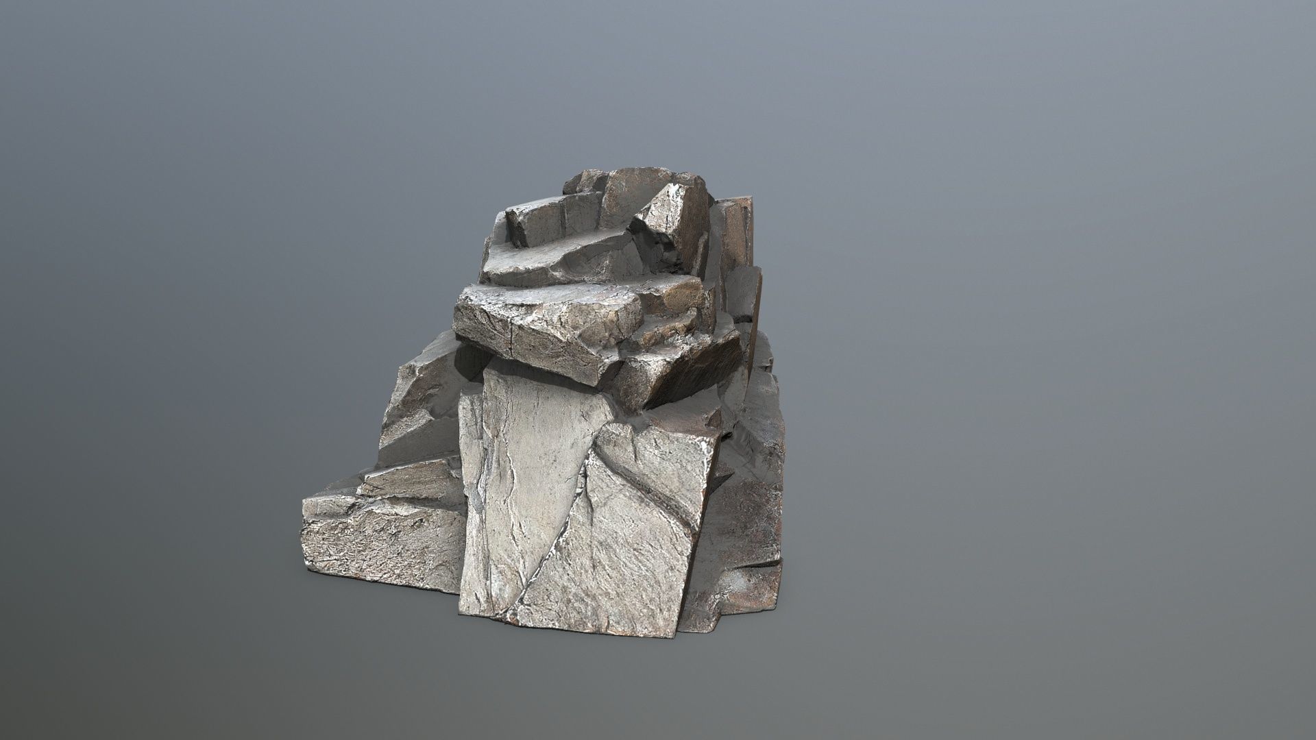 desert rocks Low-poly 3D model_3