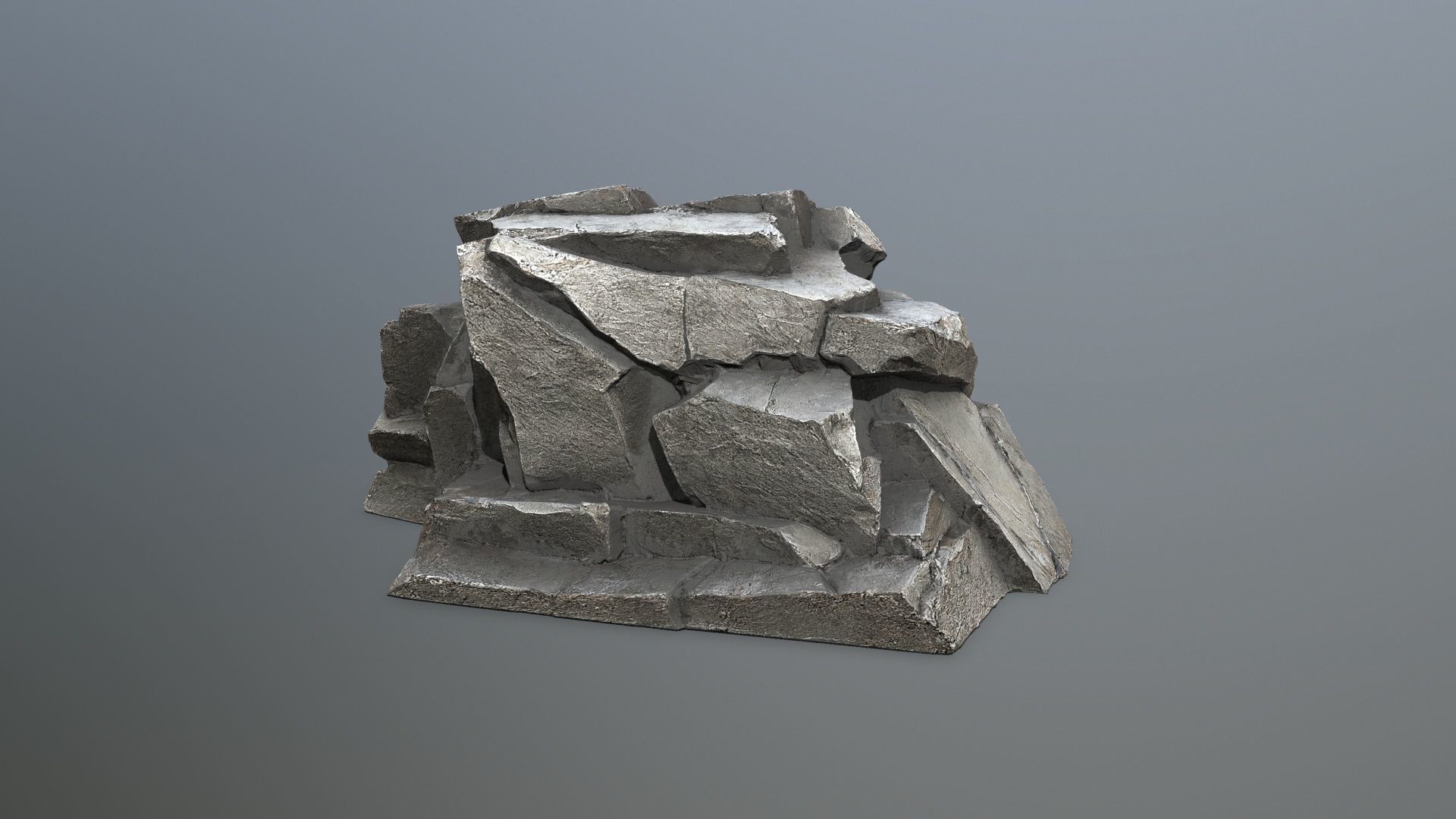 desert rocks Low-poly 3D model_11