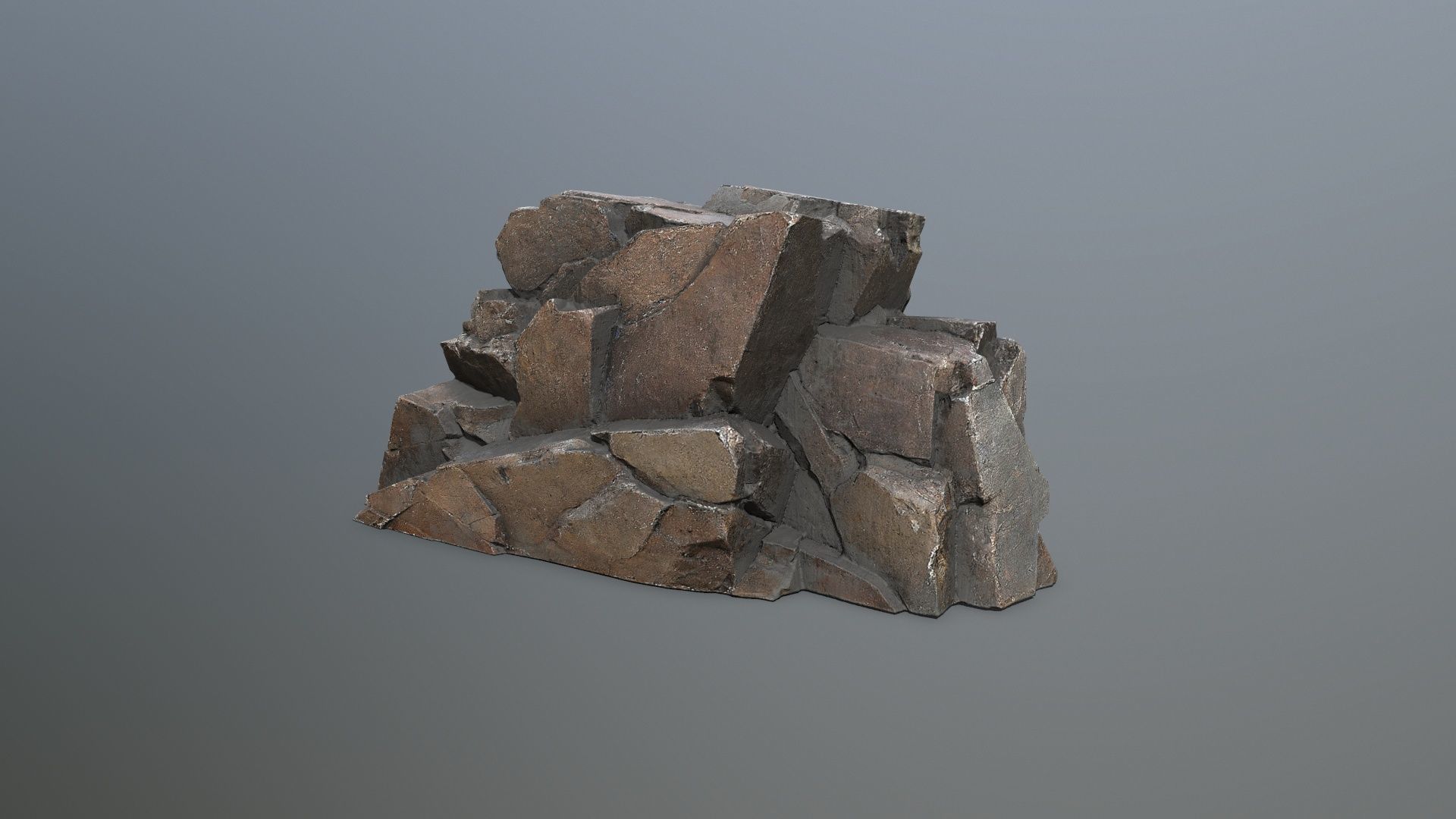 desert rocks Low-poly 3D model_6