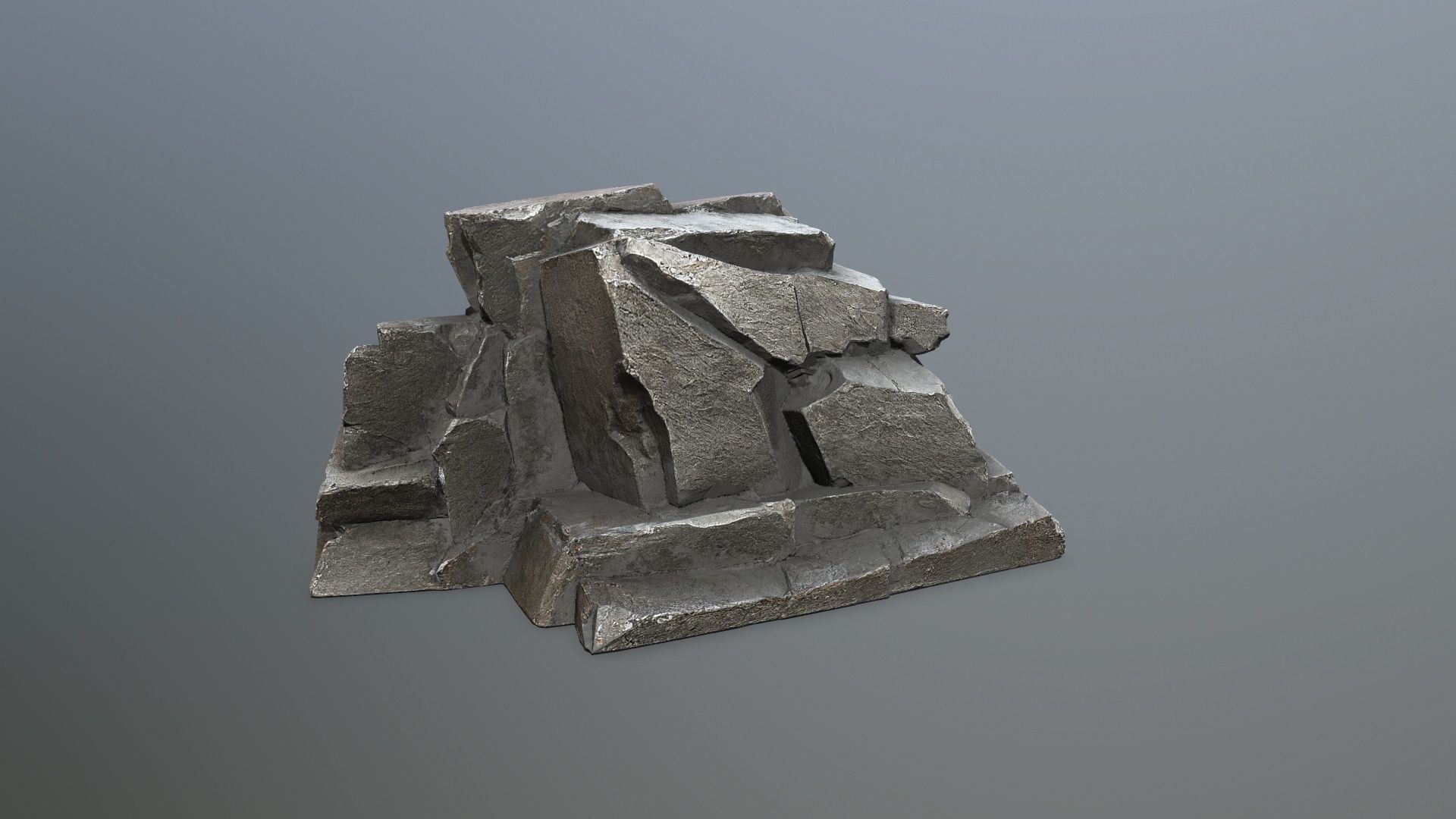 desert rocks Low-poly 3D model_10