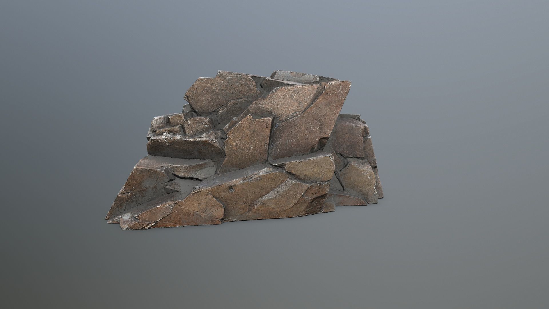 desert rocks Low-poly 3D model_5