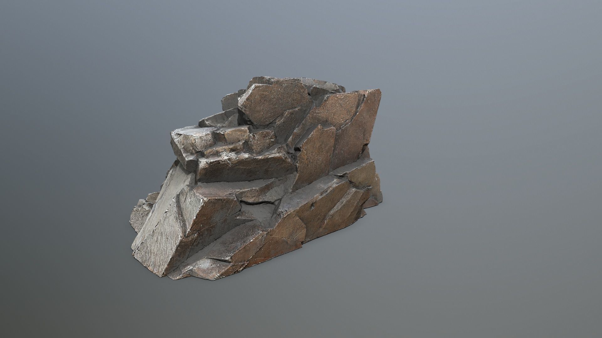 desert rocks Low-poly 3D model_4
