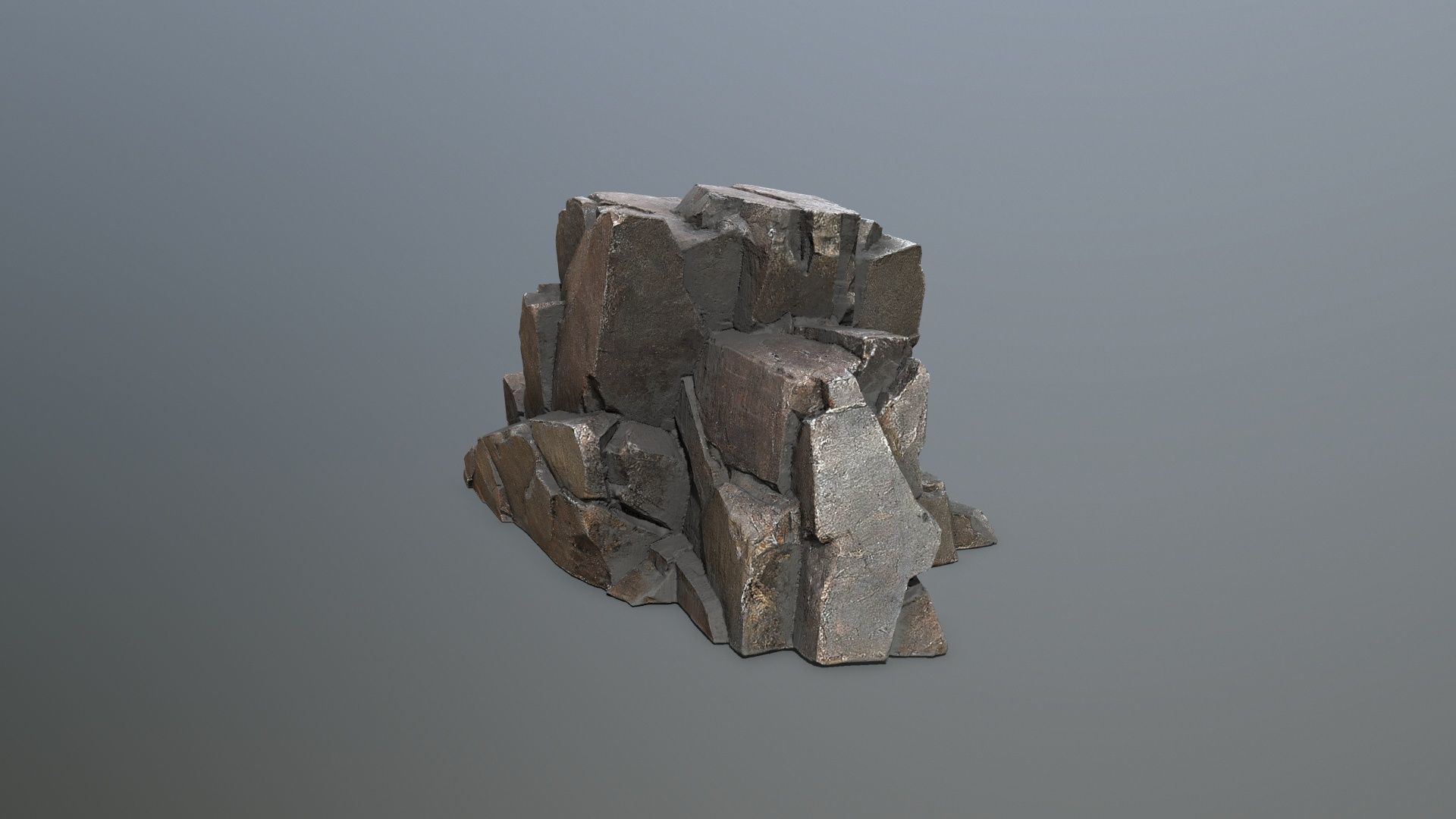 desert rocks Low-poly 3D model_7