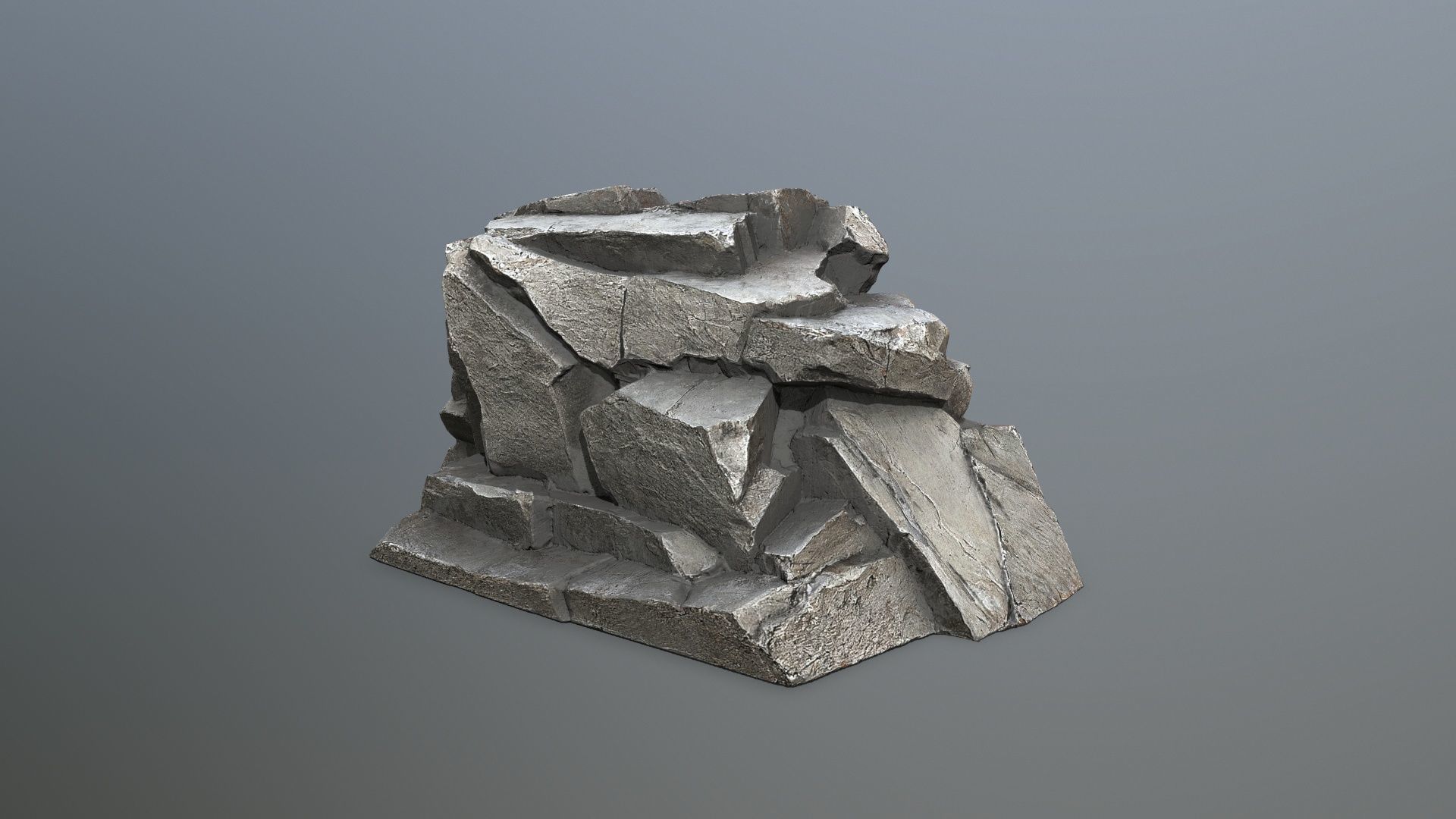 desert rocks Low-poly 3D model_12