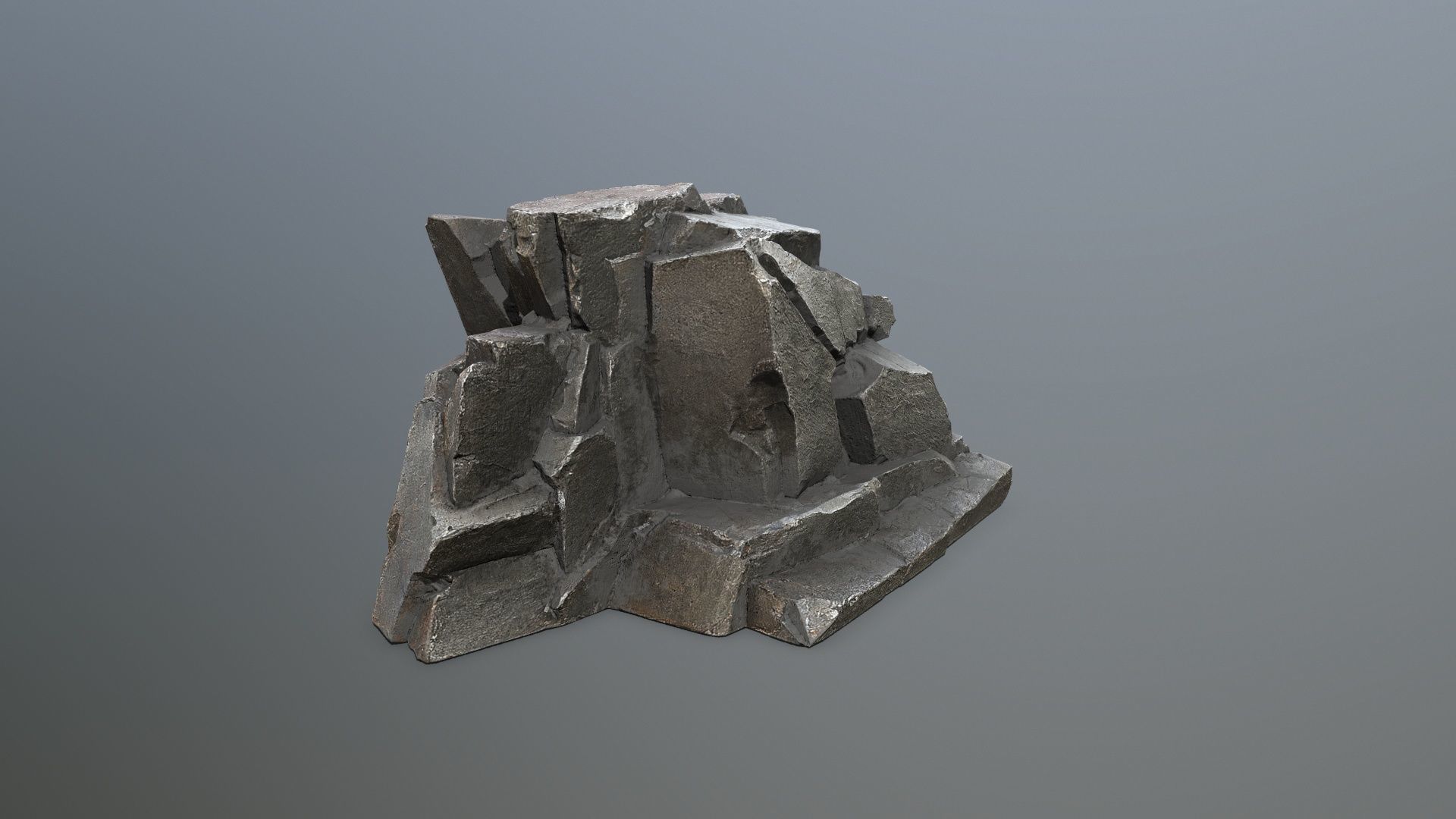 desert rocks Low-poly 3D model_9
