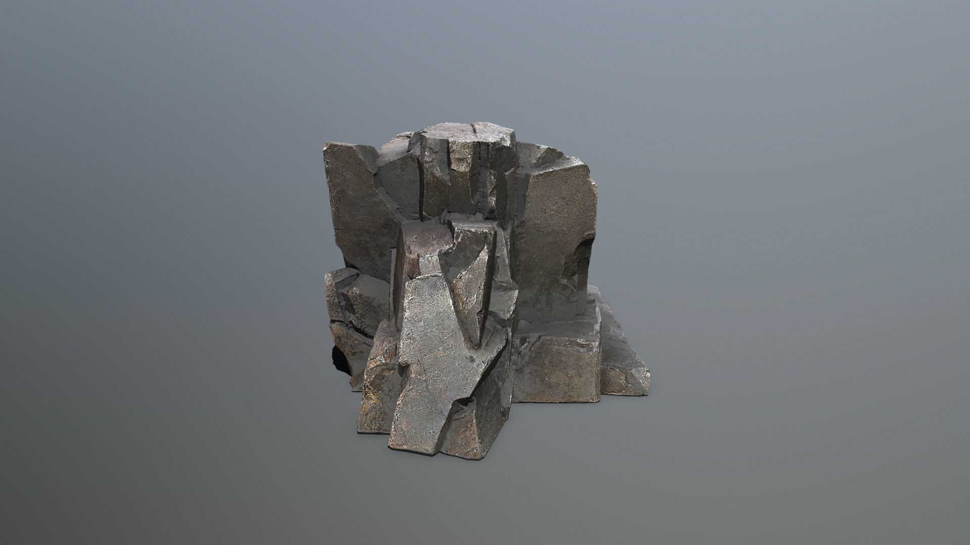 desert rocks Low-poly 3D model_8