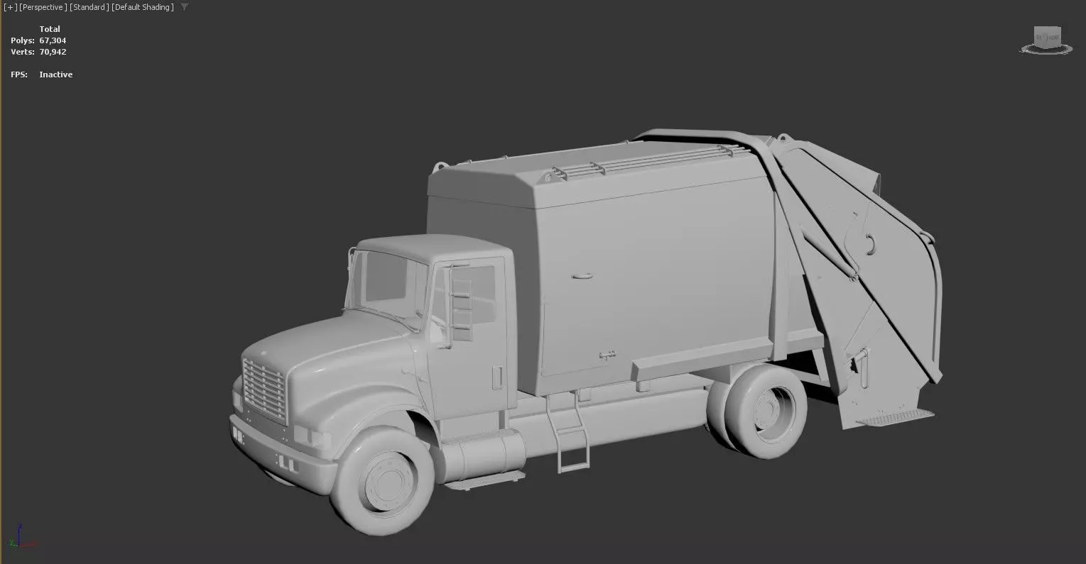 3D model of a garbage truck 3D model