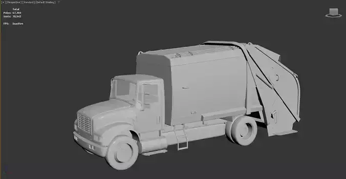 3D model of a garbage truck