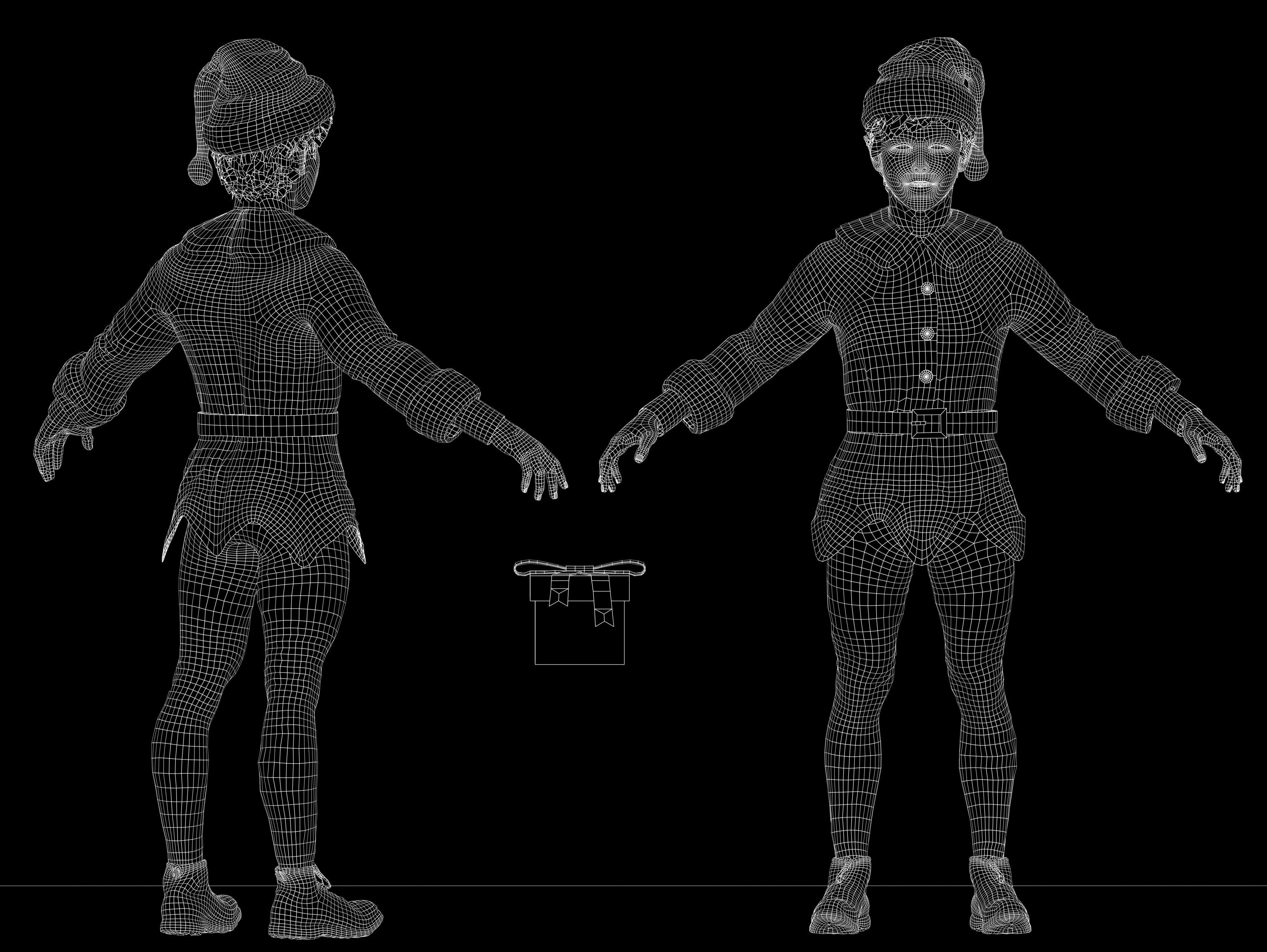 Christmas Elf Low-poly 3D model_12