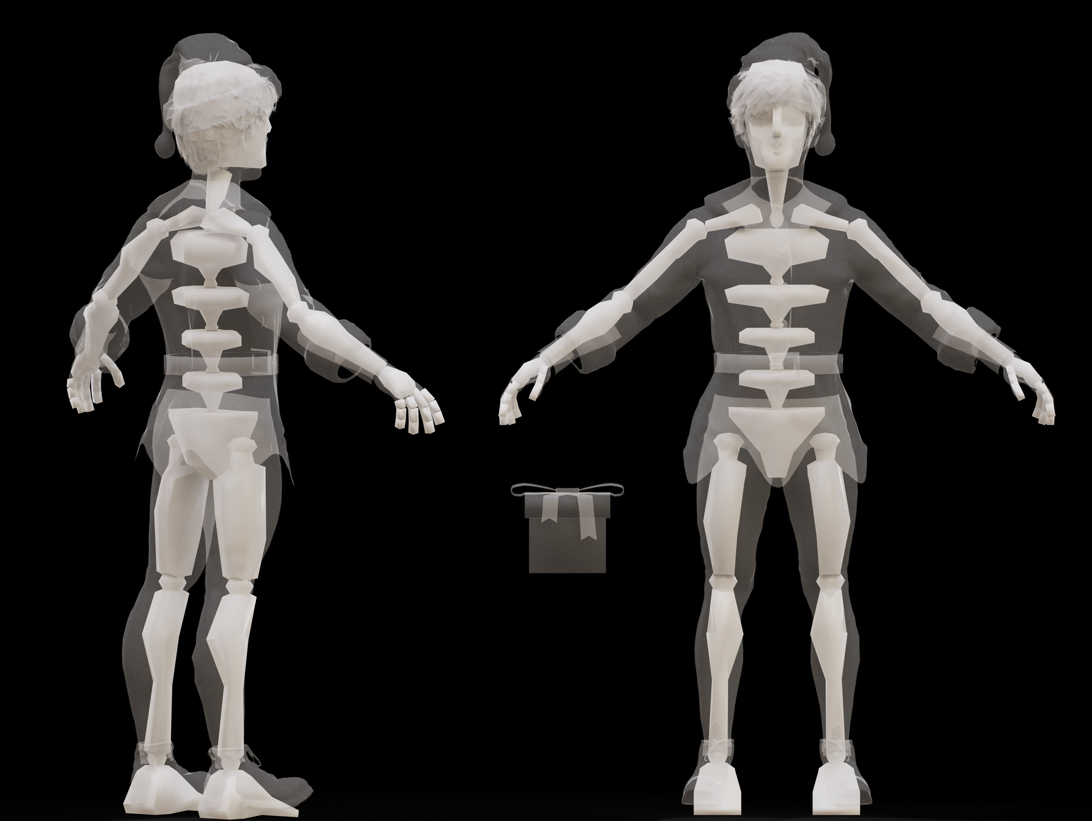 Christmas Elf Low-poly 3D model_13