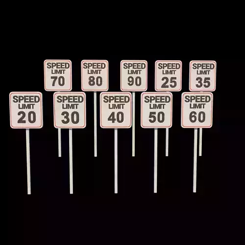 Speed Limit Sign  3D model