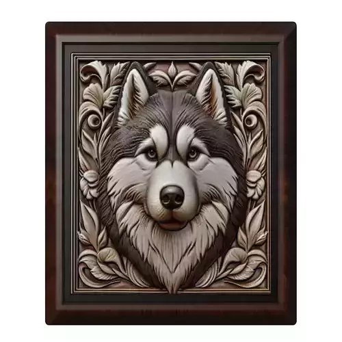 Dog Siberian Husky Animal 3D print model