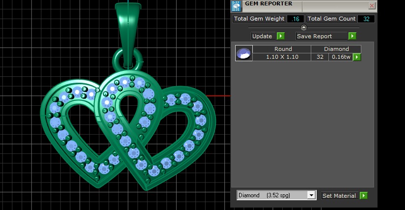 DOUBLE HEART STYLISH PENDANT 3D PRINTABLE MODEL 3D print model_5