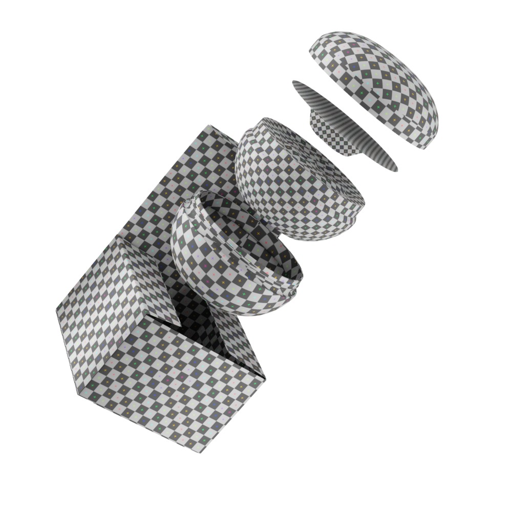 Cosmetic Jar with Box and Cream Low-poly 3D model_8