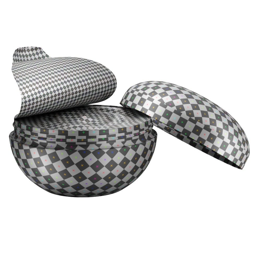 Cosmetic Jar with Box and Cream Low-poly 3D model_7