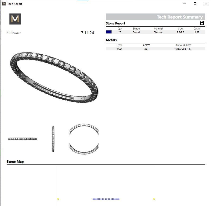 Bracelet Chopard Ice Cube with diamonds 3D print model_5