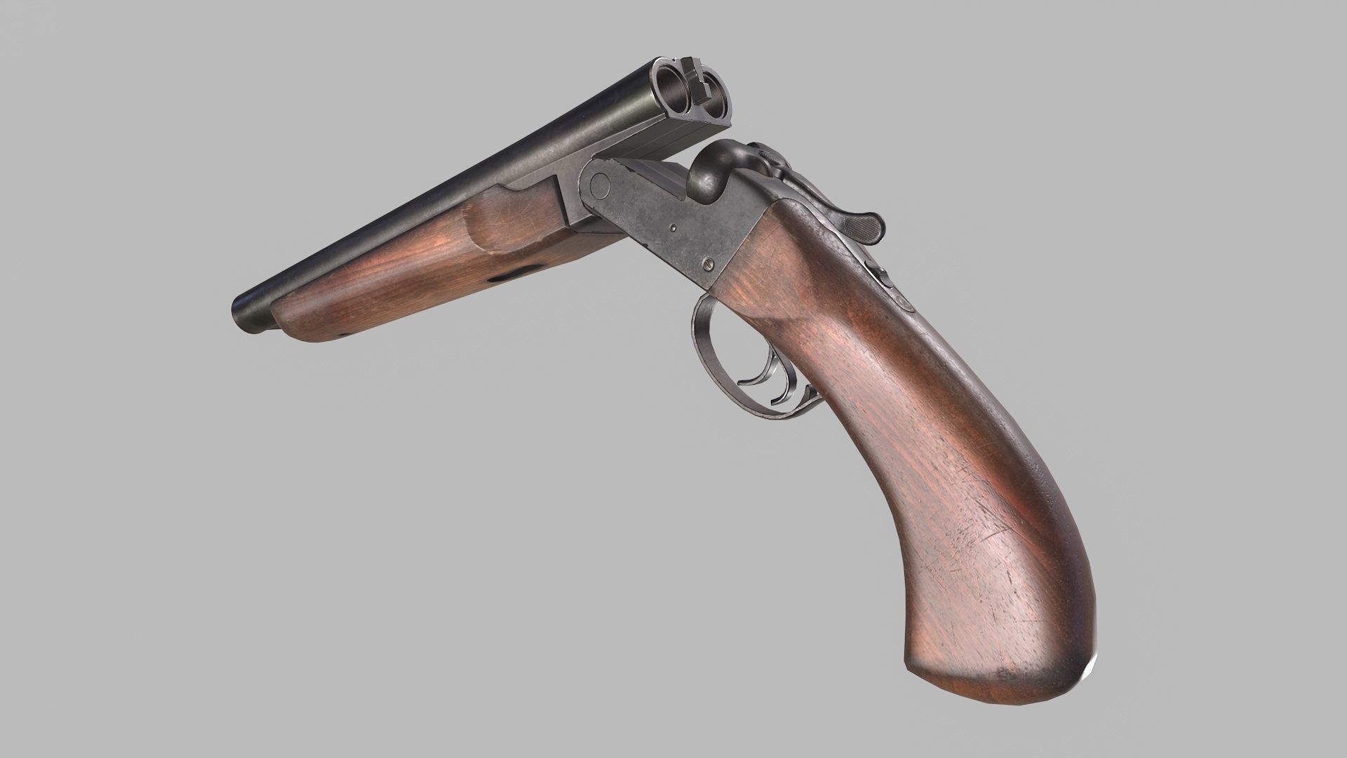 Sawed-Off Shotgun Low-poly 3D model_12