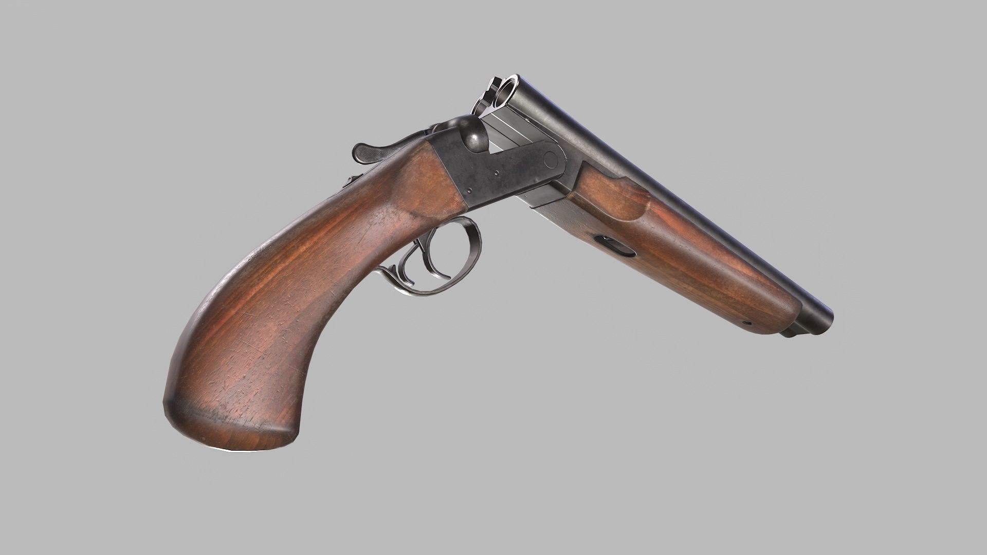 Sawed-Off Shotgun Low-poly 3D model_11