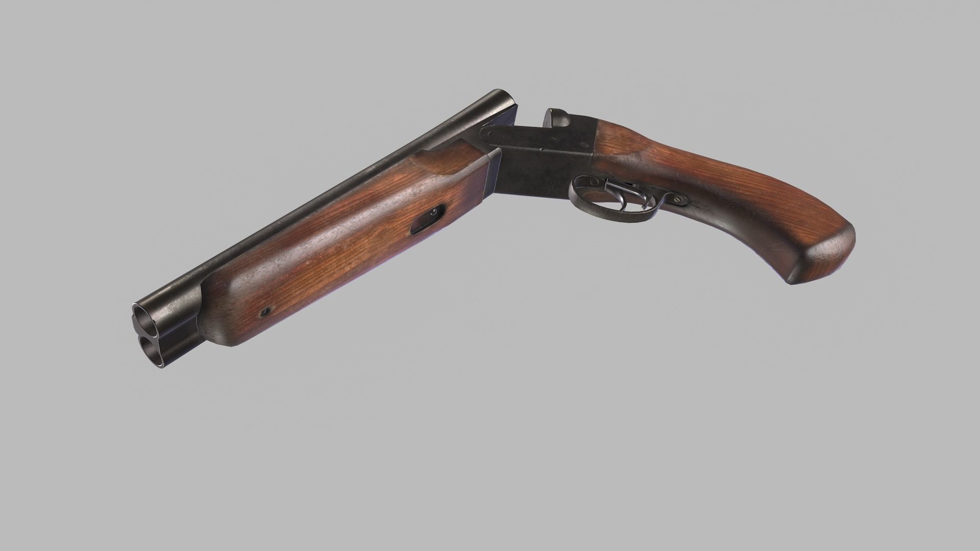 Sawed-Off Shotgun Low-poly 3D model_13