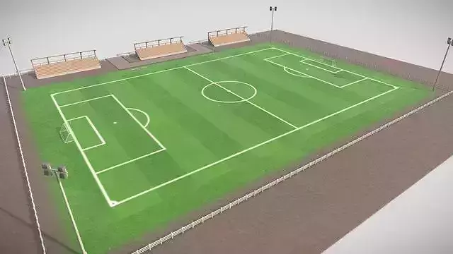 Low Poly Soccer Field