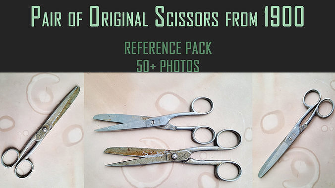 1900 Scissors Photo Reference Pack 3D model