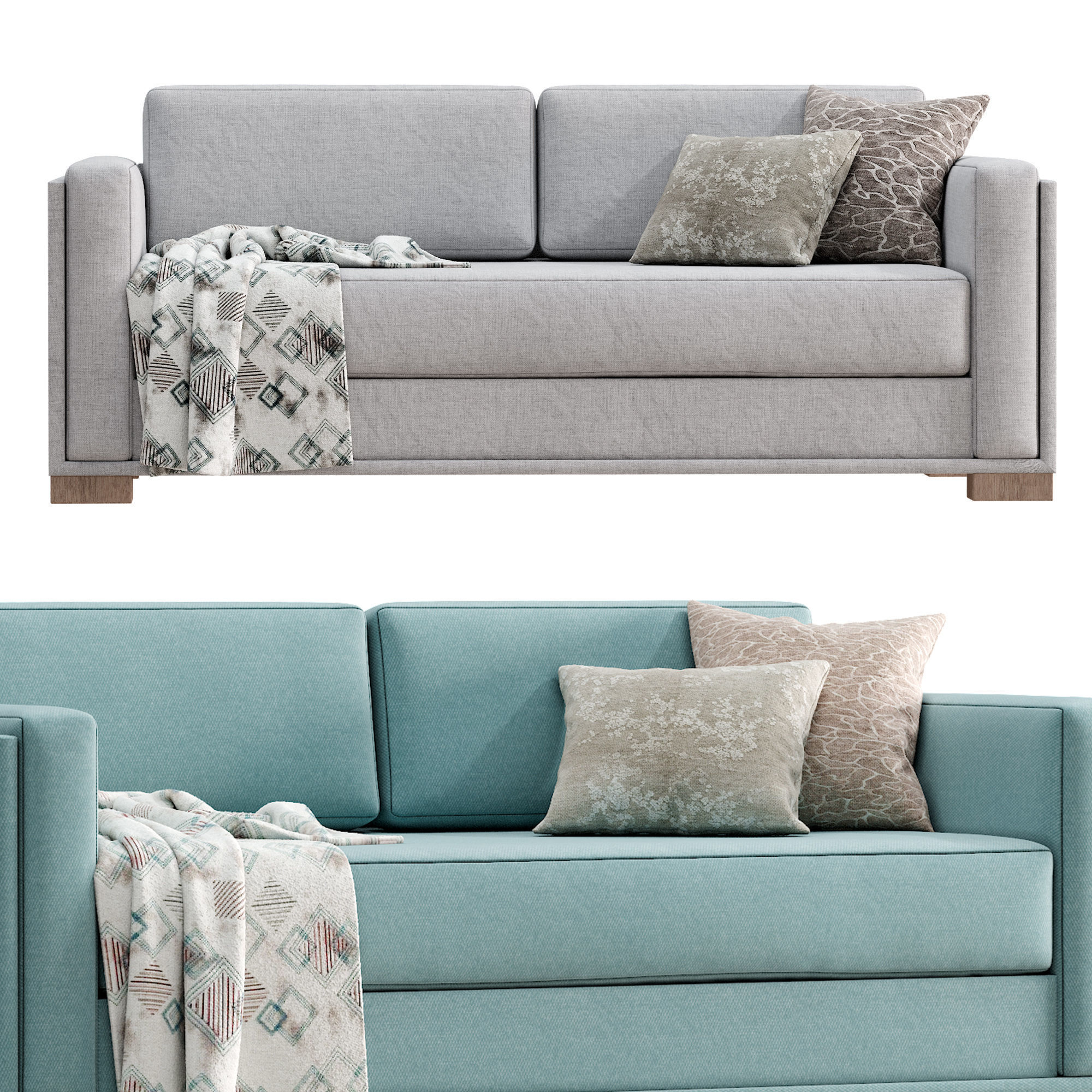 Nassau Sofa By West Elm 3D model_2