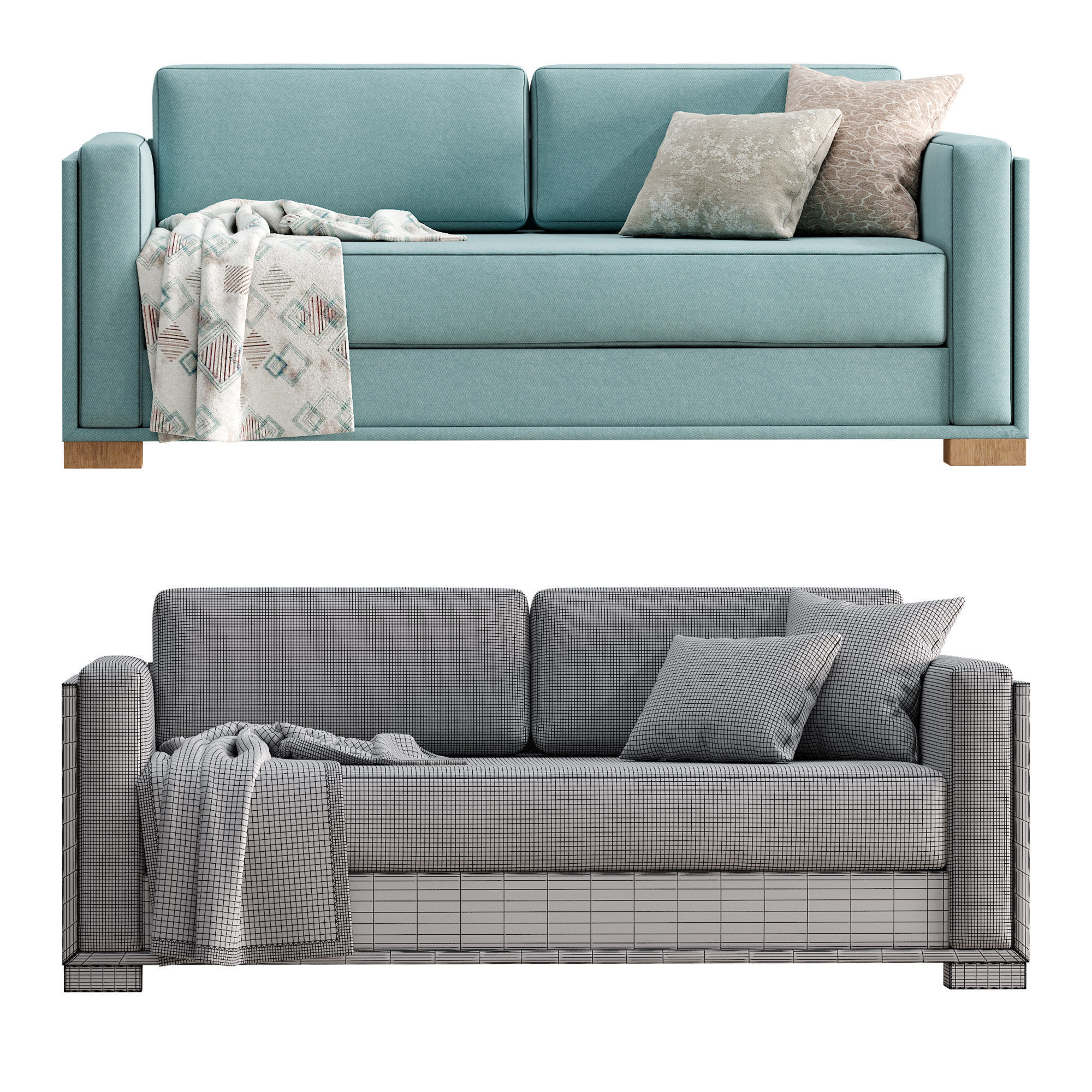 Nassau Sofa By West Elm 3D model_3