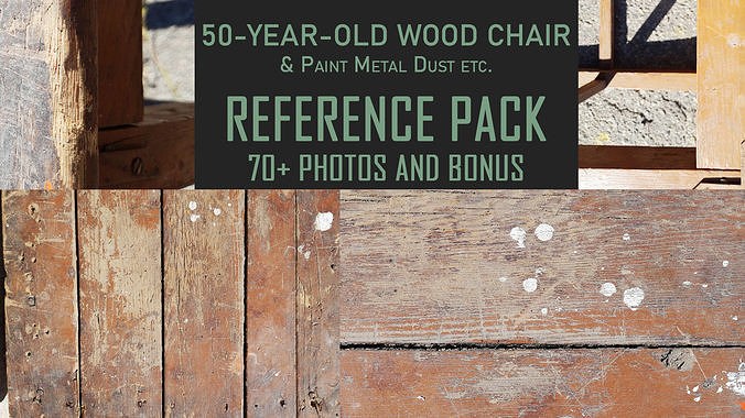 A Fifty-year-old Chair with Traces Photo Reference Pack 3D model