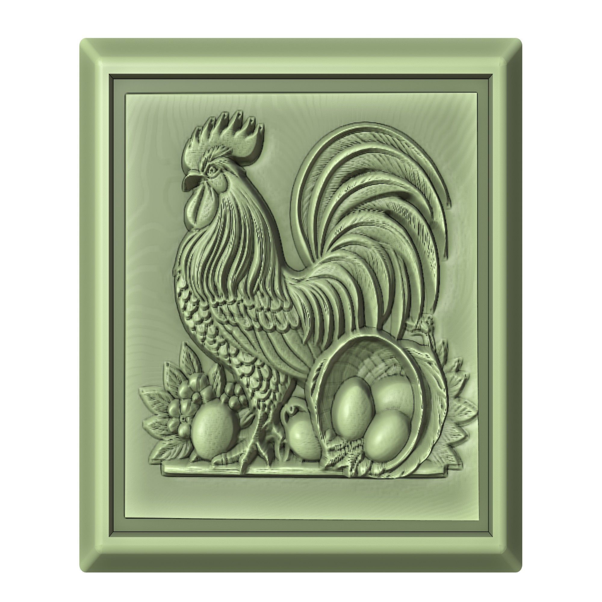 Rooster Animal 3D print model_2