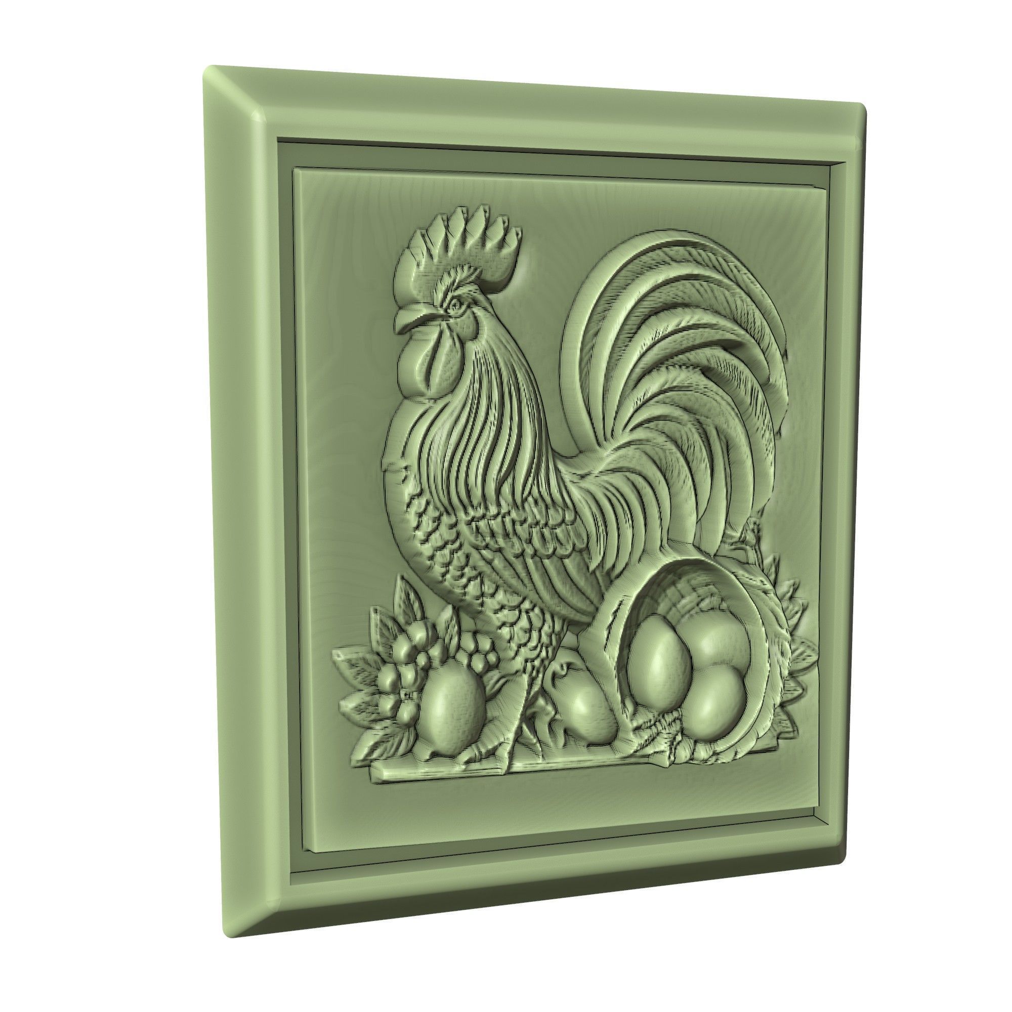 Rooster Animal 3D print model_3