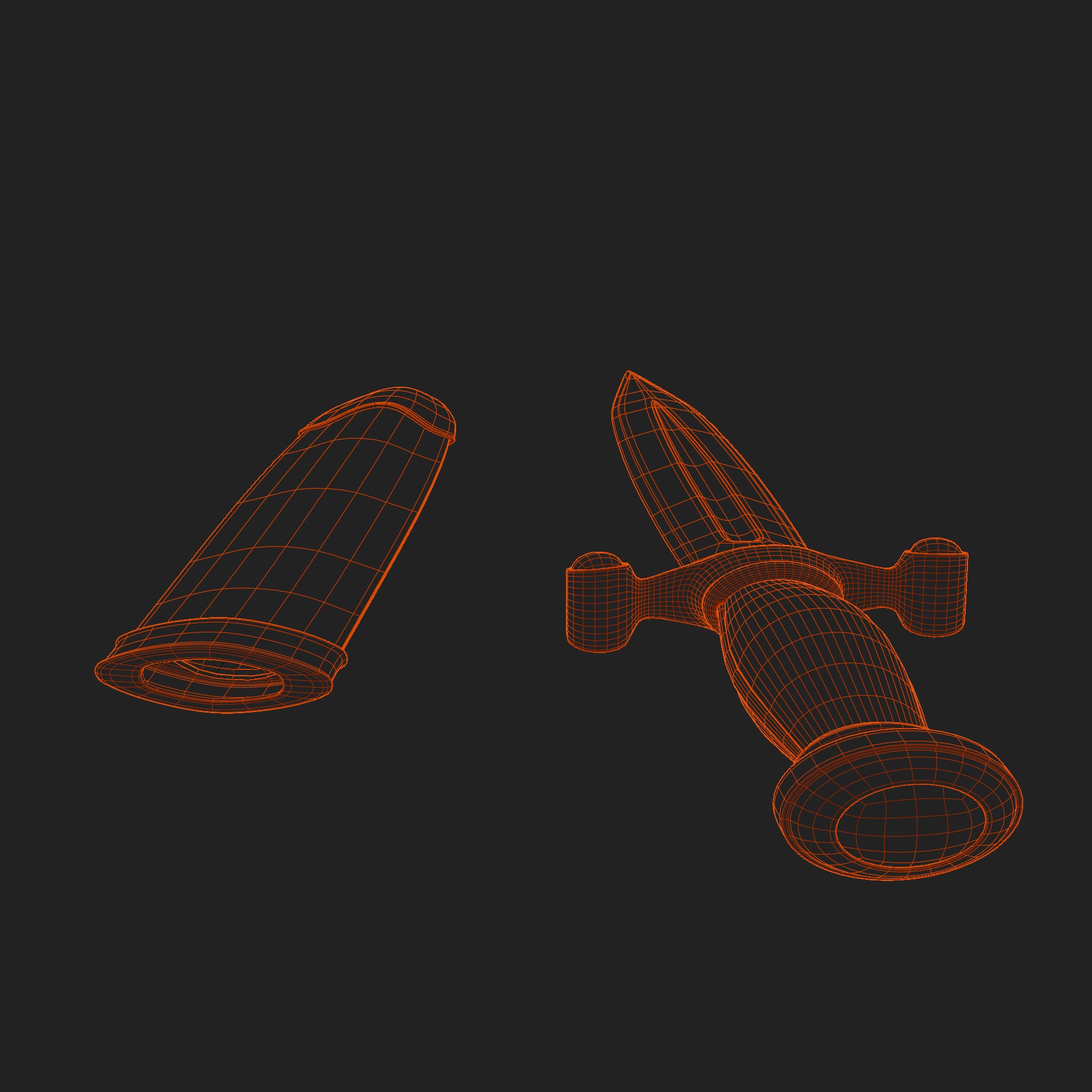 Medieval Dagger 3D model_6