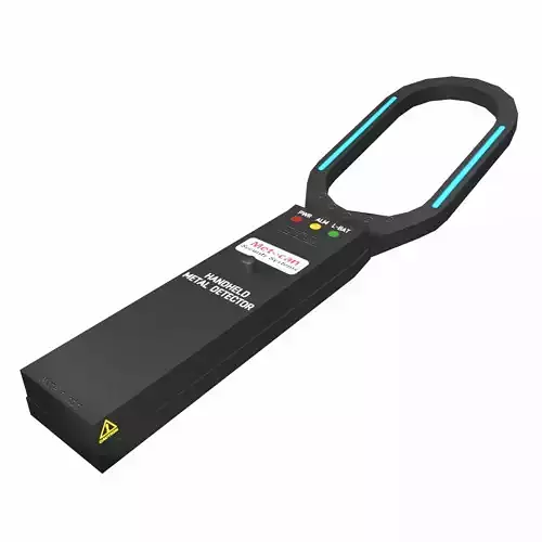 Handheld Metal Detector Low Poly 