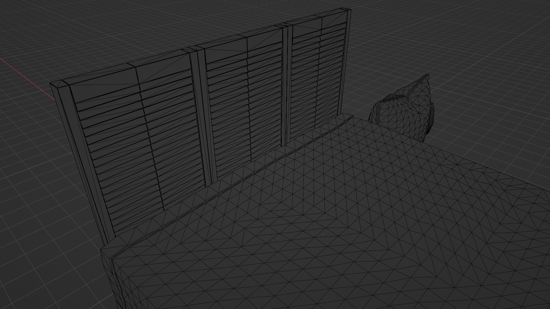 Bed Model Low-poly 3D model_18