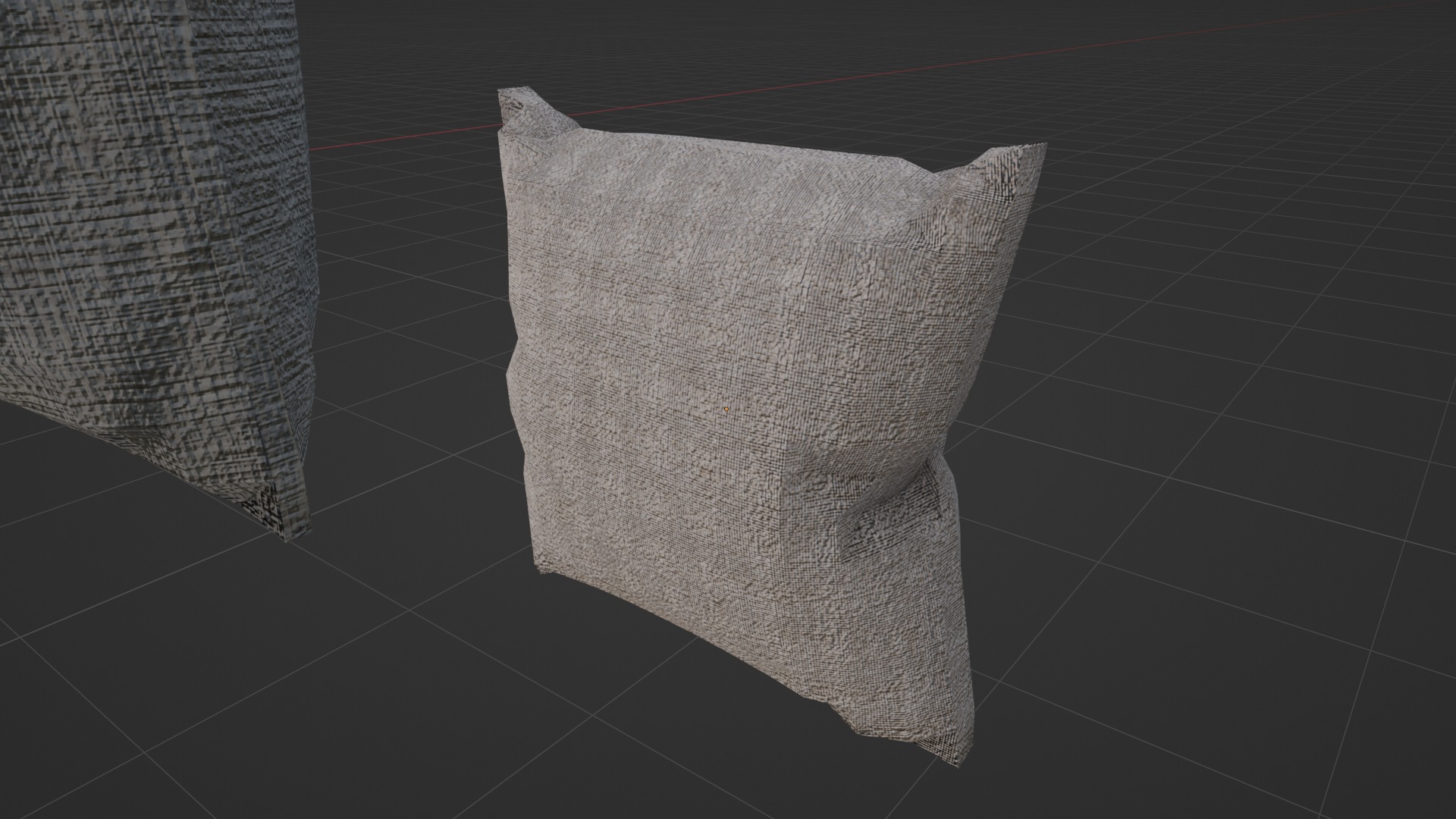 Bed Model Low-poly 3D model_5