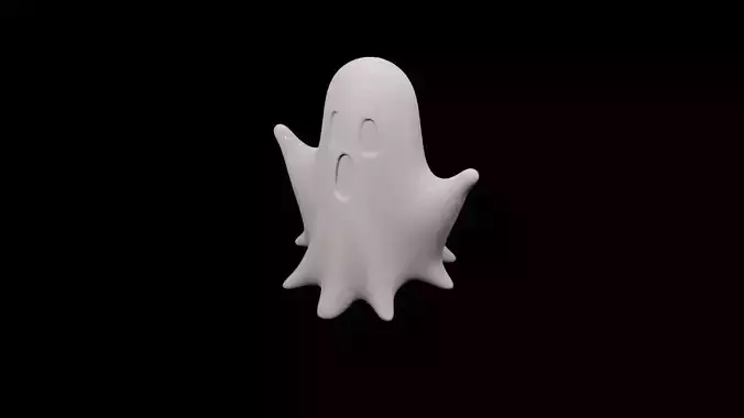 Cute Boo Ghost 3D Model  Playful Ghost   Spooky Design