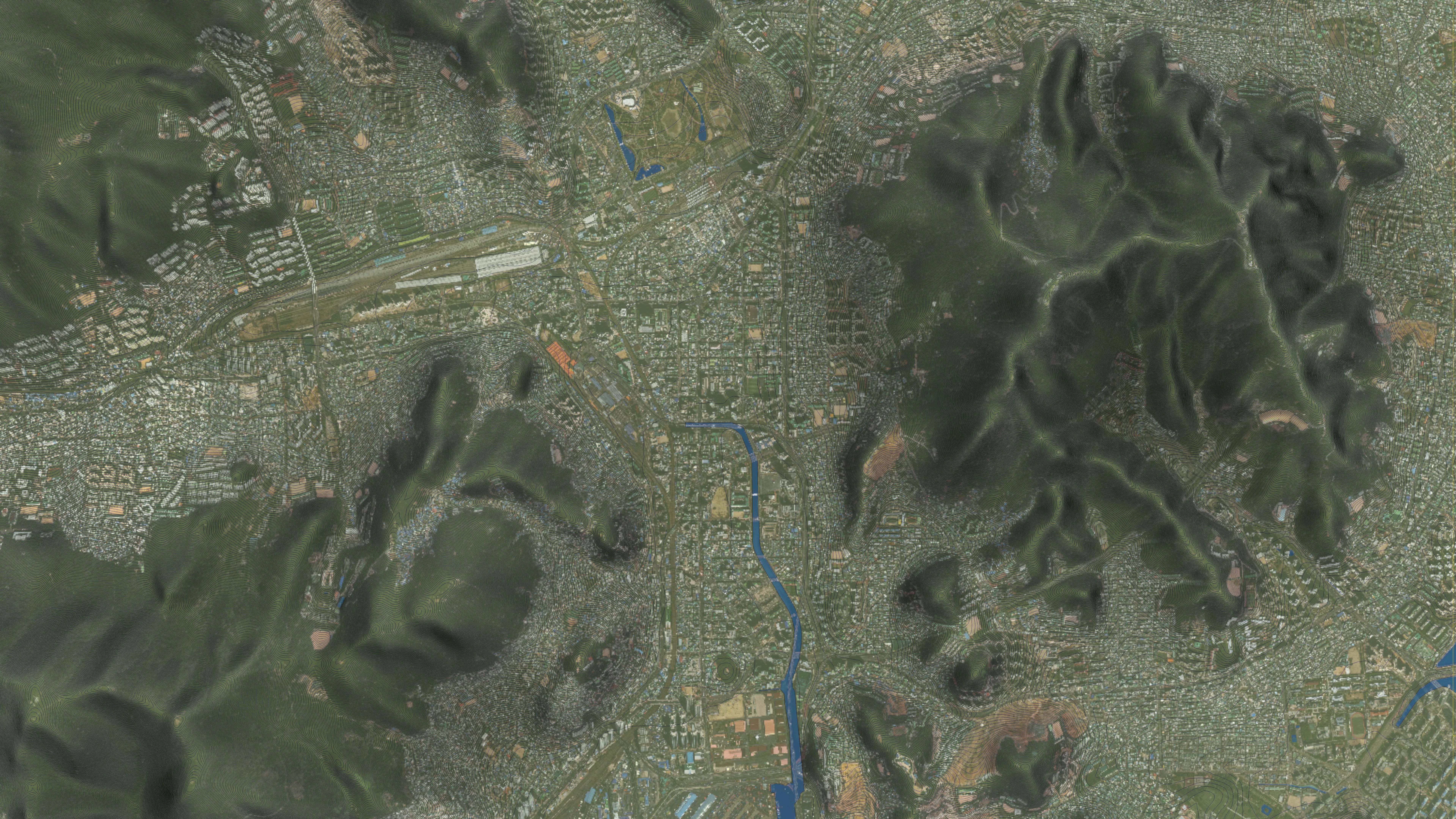 Busan - Topography Terrain Low-poly 3D model_2