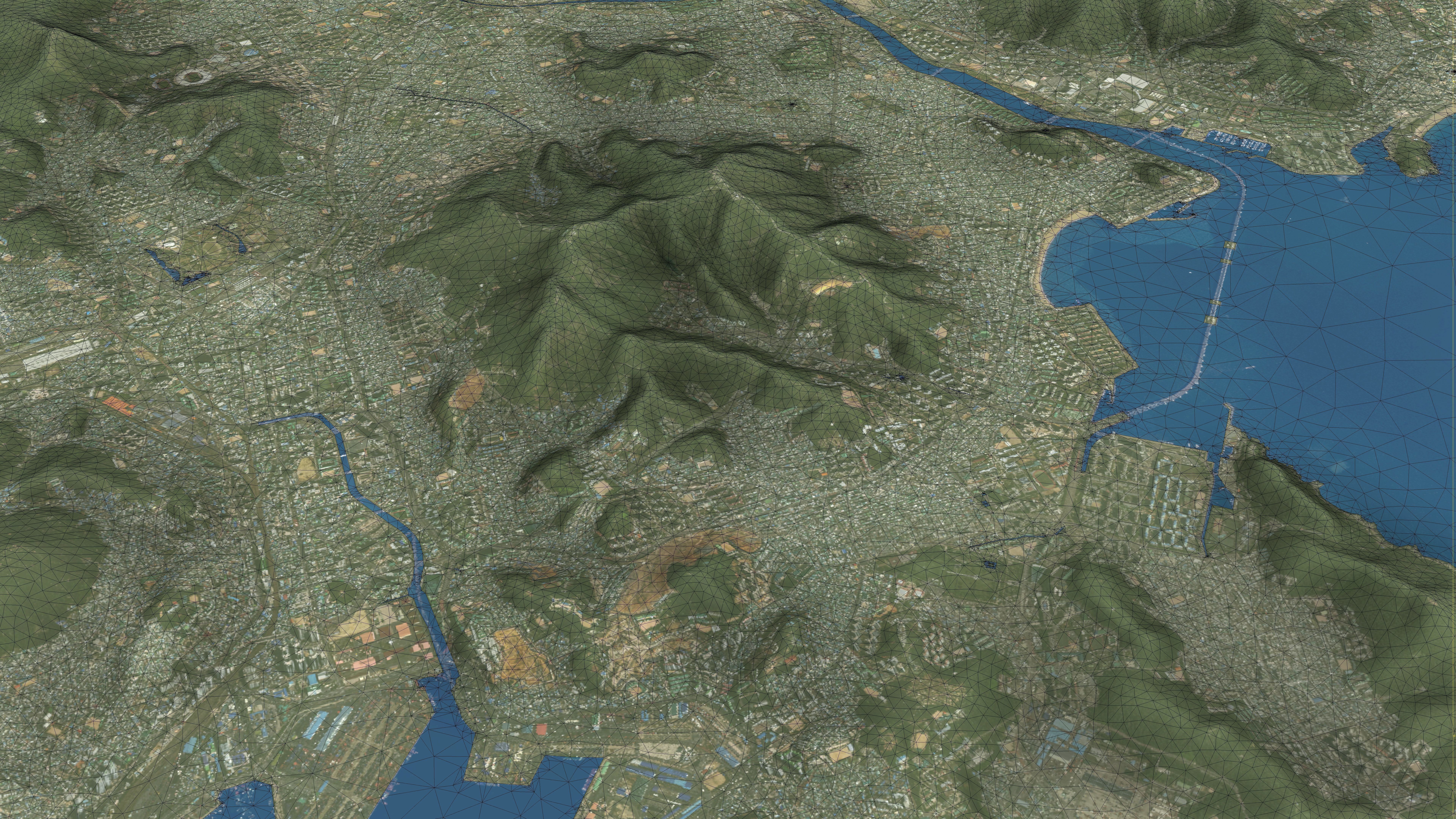 Busan - Topography Terrain Low-poly 3D model_16