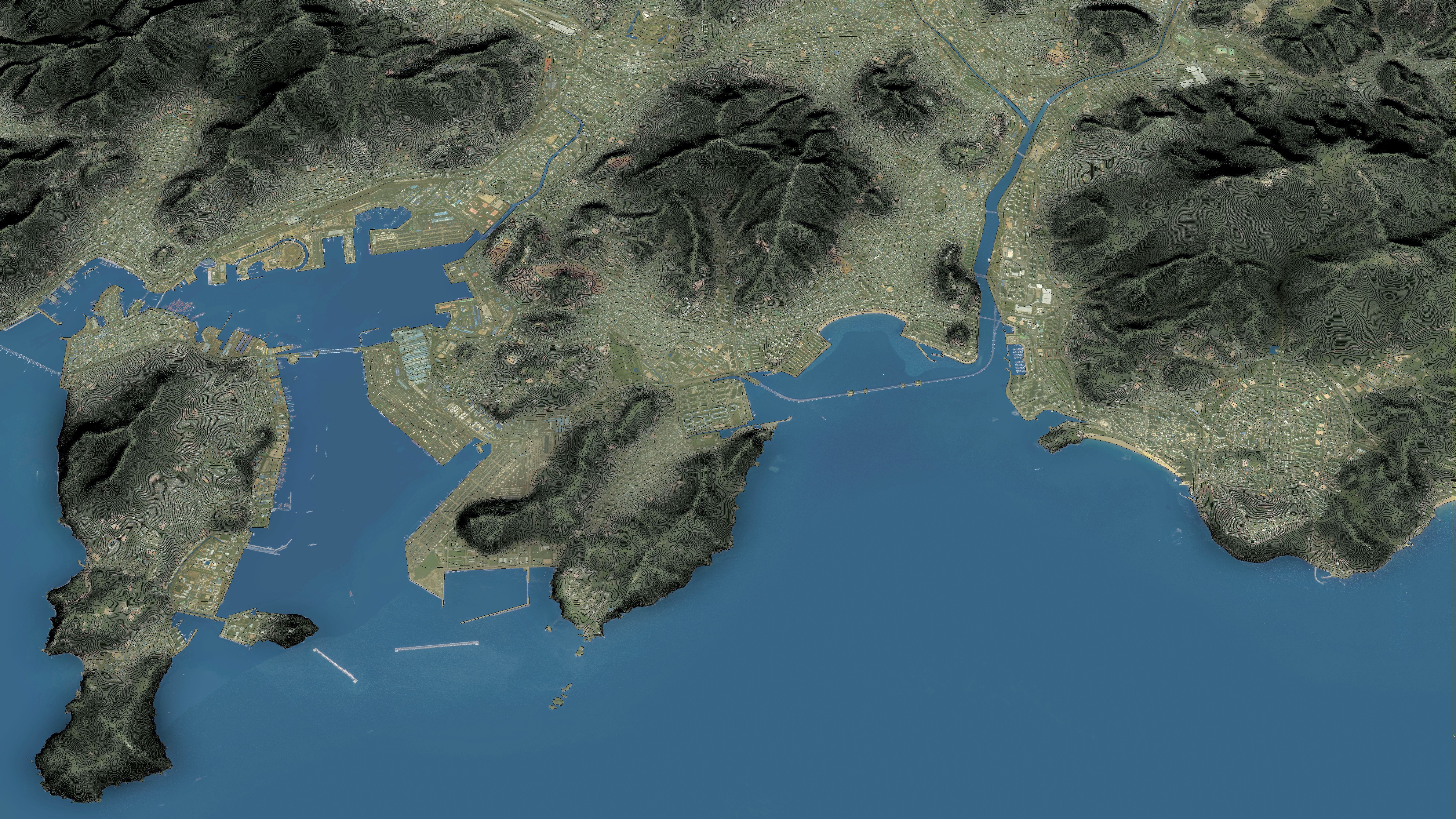 Busan - Topography Terrain Low-poly 3D model_8