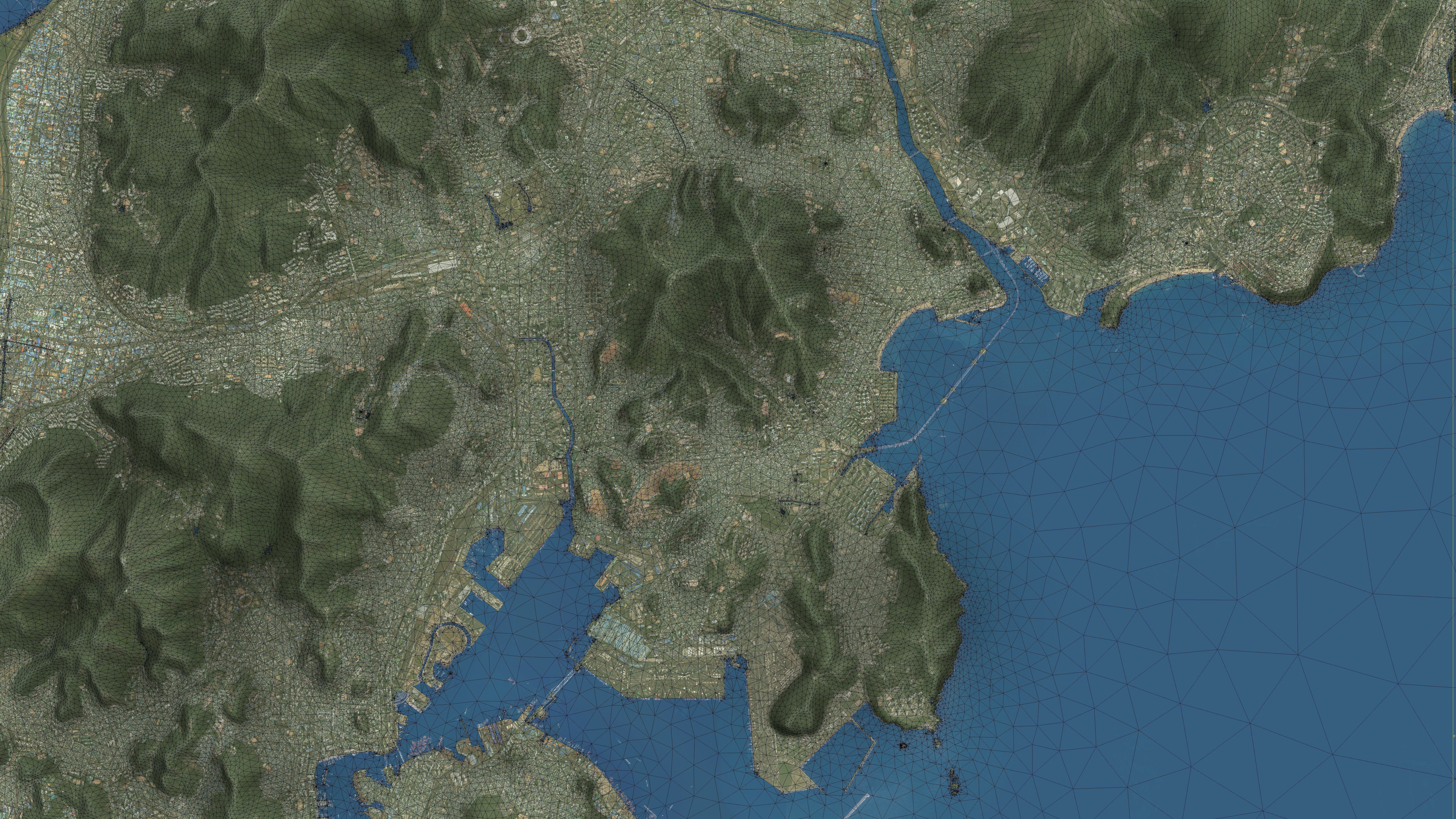 Busan - Topography Terrain Low-poly 3D model_4